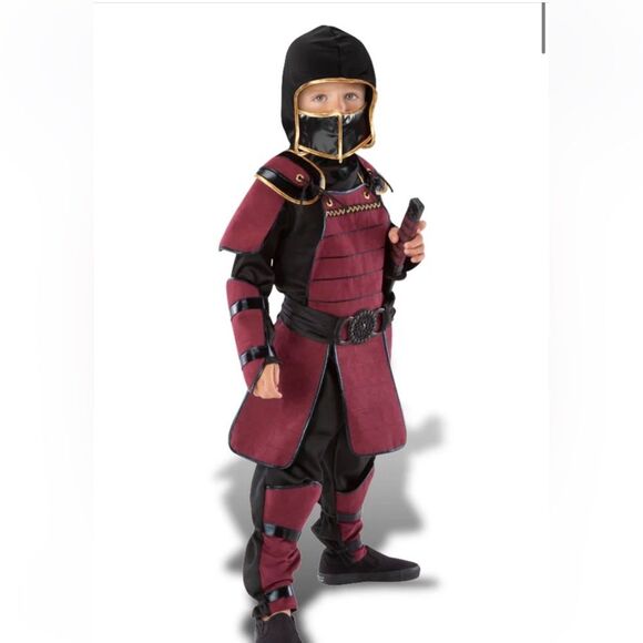 Samurai ninja Halloween costume for kids sz Medium. High quality with face mask - Picture 1 of 12